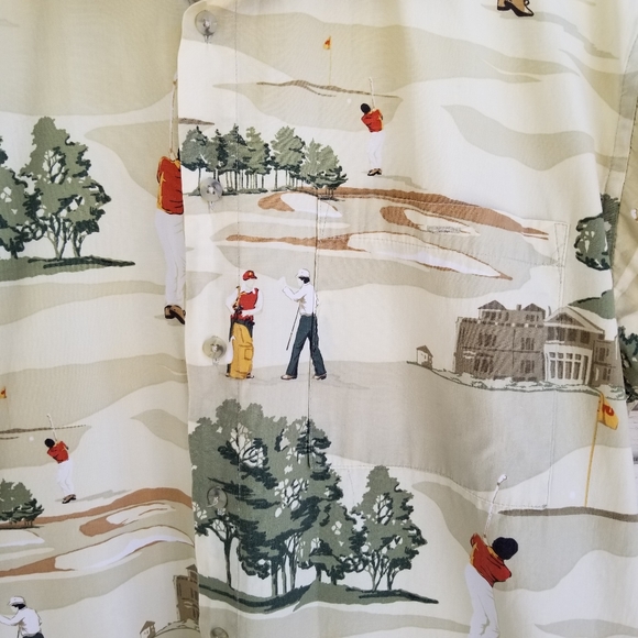 Campia Men’s Golf Print Shirt Short Sleeve Size Lg - Picture 8 of 11